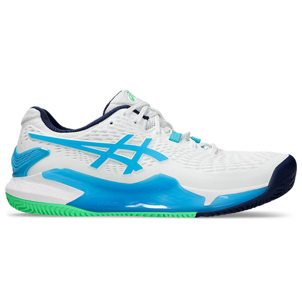 ZAPATILLAS RESOLUTION 9 CLAY GEL BLANCO-AZUL