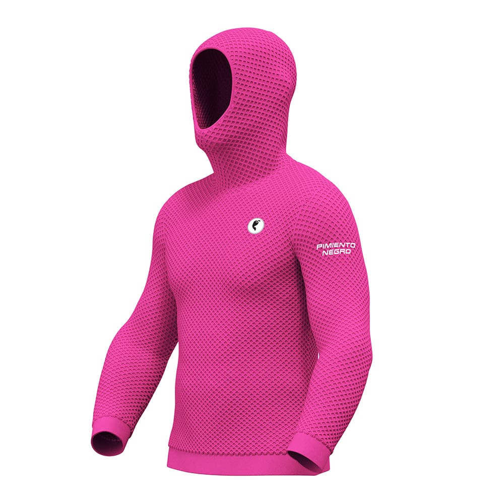 SUDADERA CAPUCHA UNISEX ROSA-FLUOR