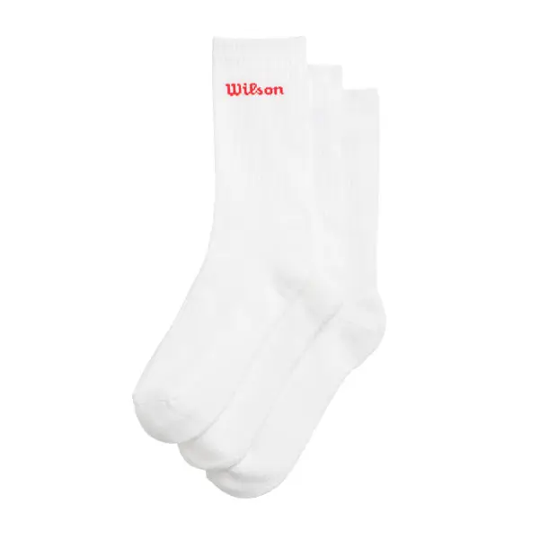 CALCETINES CREW X3 LOGO BLANCO